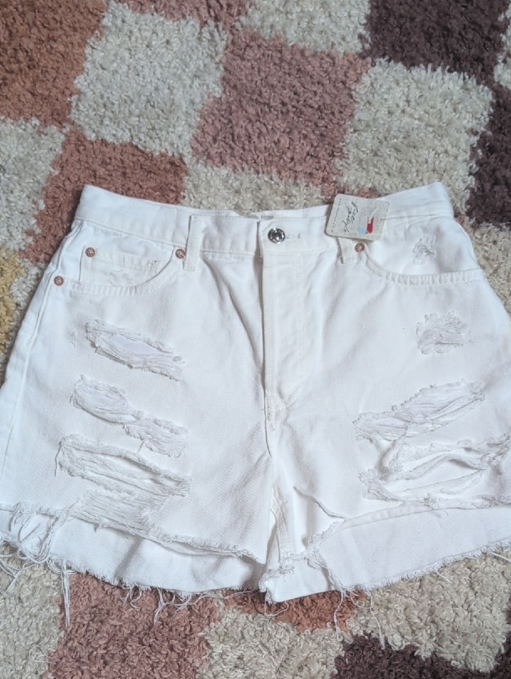 We The Free White Jean Shorts Size 27